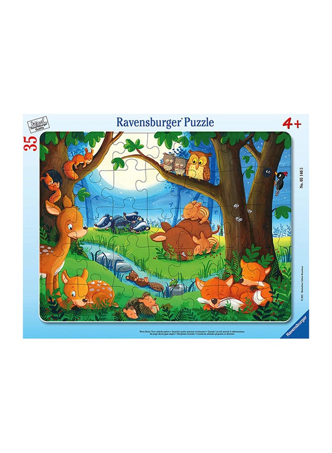 لعبة أحجية تركيب الصور بتصميم حيوانات وقت النوم