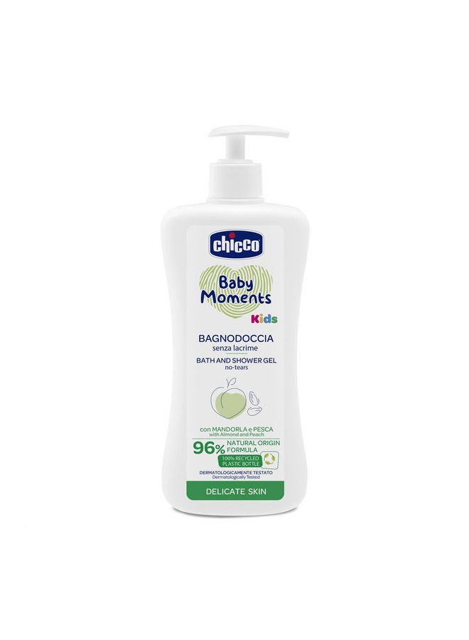 Chicco Baby Moments Bath And Shower Gel with No-Tears For Kids Delicate Skin  - Image 1