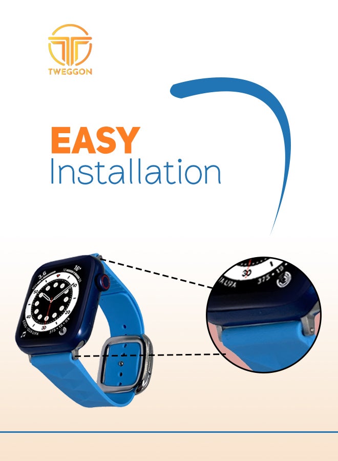 TWEGGON Replacement Apple Watch Band with Modern Wind Buckle for 38/40/41mm Red - Image 5