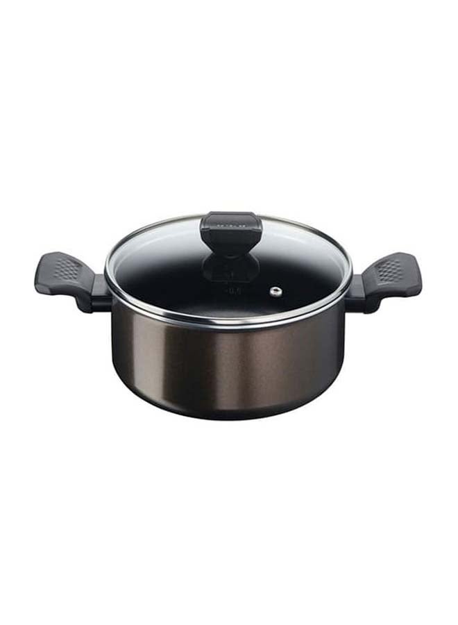 Tefal Aluminium Non- Stick G6 Easy Cook N Clean Stewpot With Glass Lid Black 20cm 
