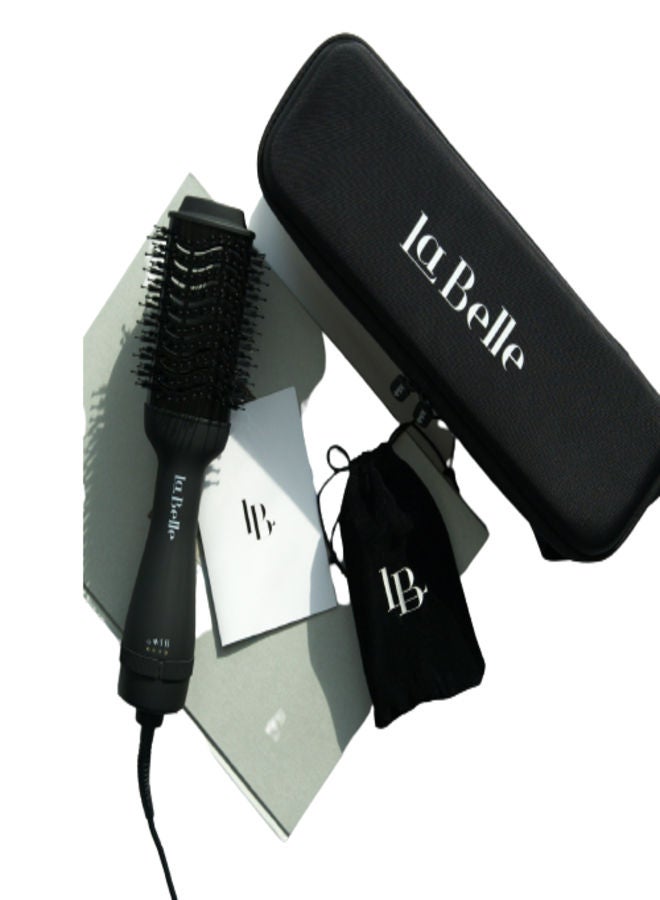 La belle - Unique Brush Hairstyler Black - Image 1