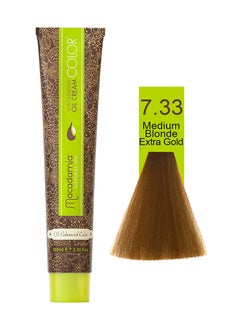 Macadamia Natural Coloray Hair Colour Medium Blonde Extra Gold 7.33 100ml 