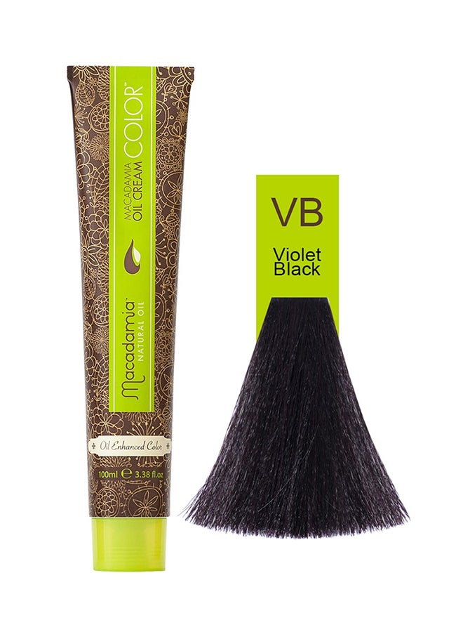 Macadamia Natural - Oil Cream Hair Colour VB Violet Black 100ml - Image 1