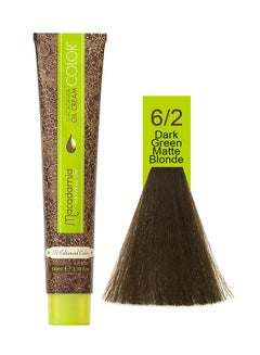 Macadamia Natural Oil Cream Hair Colour Dark Green Matte Blonde 6/2m 100ml 