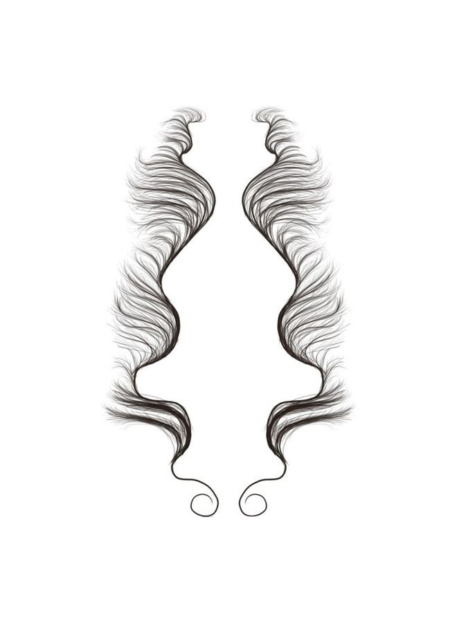 فليلي مجموعة لاصقات تاتو على شكل غرة شعر مكونة من 3 قطع أسود - Image 1