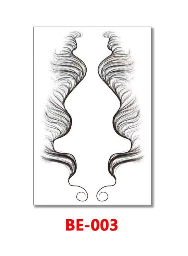 فليلي مجموعة لاصقات تاتو على شكل غرة شعر مكونة من 3 قطع أسود - Image 2