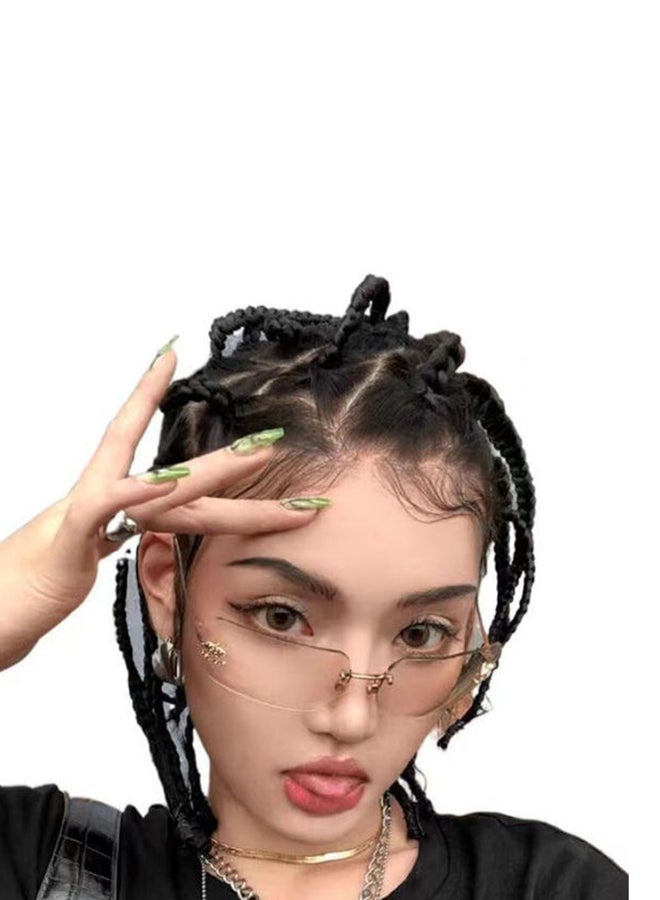 فليلي مجموعة لاصقات تاتو على شكل غرة شعر مكونة من 3 قطع أسود - Image 4