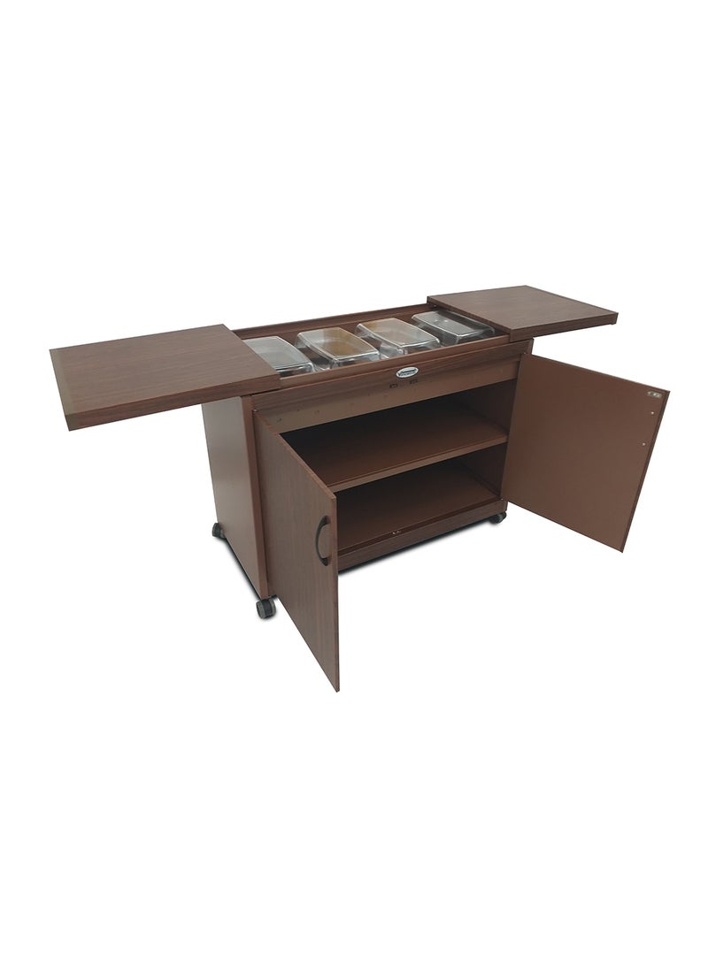 VINCENTI Food Warmer Trolley VFWT3D/B19 Dark Brown - Image 3