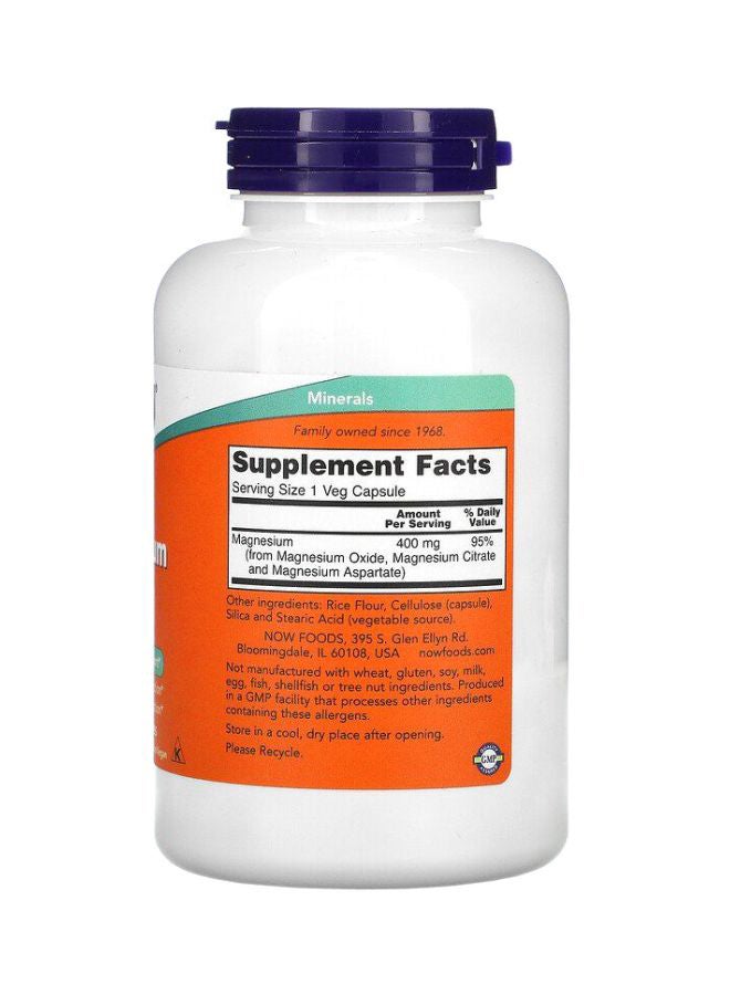 Now Foods - Magnesium Caps 400 mg Capsules - Image 1