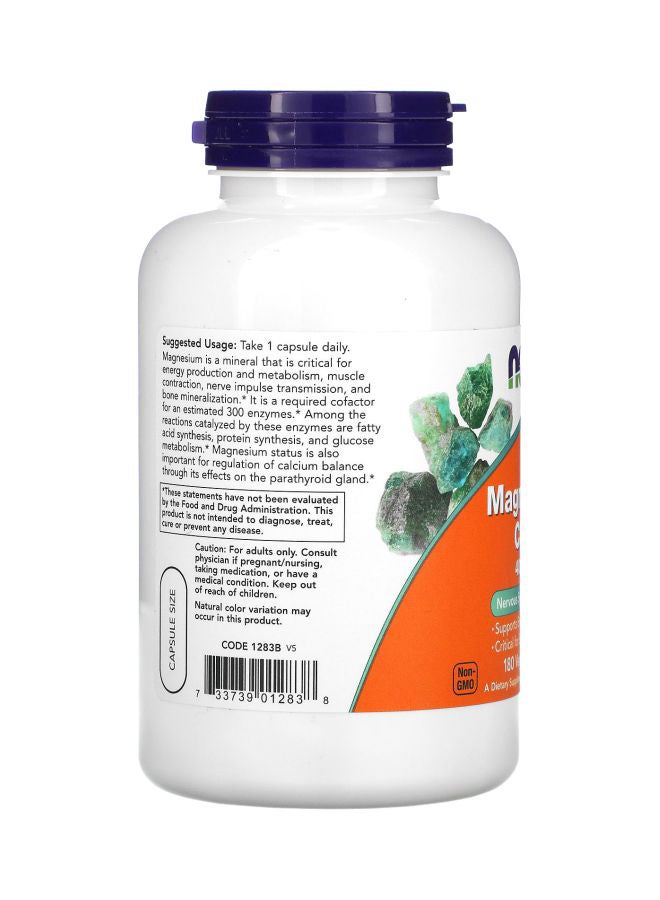 Now Foods - Magnesium Caps 400 mg Capsules - Image 1