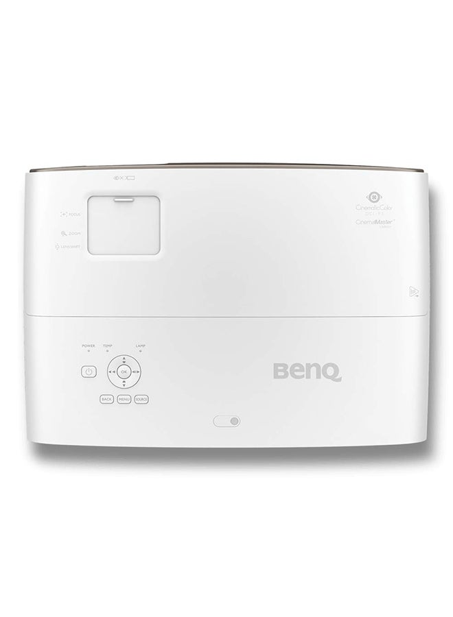 BenQ - True 4K UHD Projector with DCI-P3/Rec.709, HDR-PRO & 2000lm Brightness W2700 White/Gold - Image 1