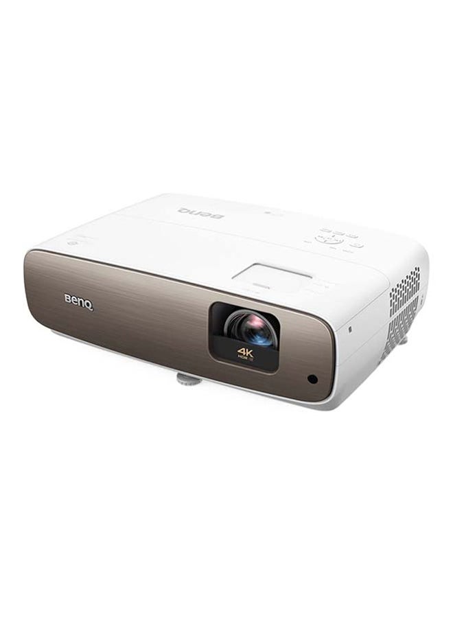 BenQ - True 4K UHD Projector with DCI-P3/Rec.709, HDR-PRO & 2000lm Brightness W2700 White/Gold - Image 1