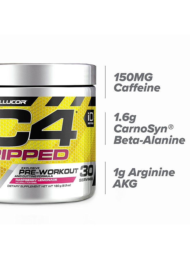 CELLUCOR - C4 Ripped Explosive Pre-Workout - Raspberry Lemonade  192 g (6.8 oz) 30 Servings - Image 1