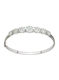 LIALI JEWELLERY 18K White Gold Elegant Mirage Bangle 