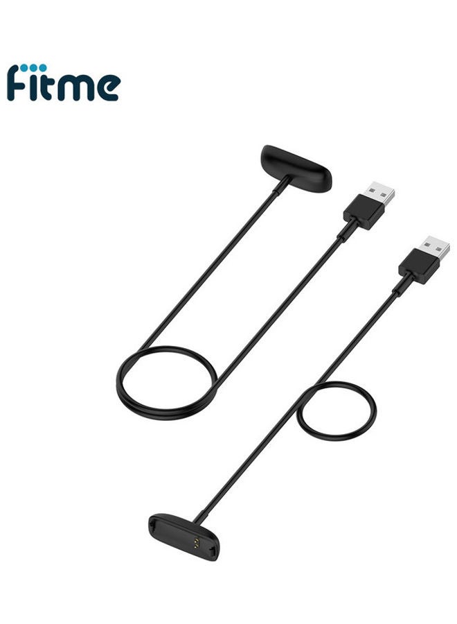 FITME 2-Pack of Charging Cable for Fitbit Inspire 2 and Ace 3 Watch Black - Image 1