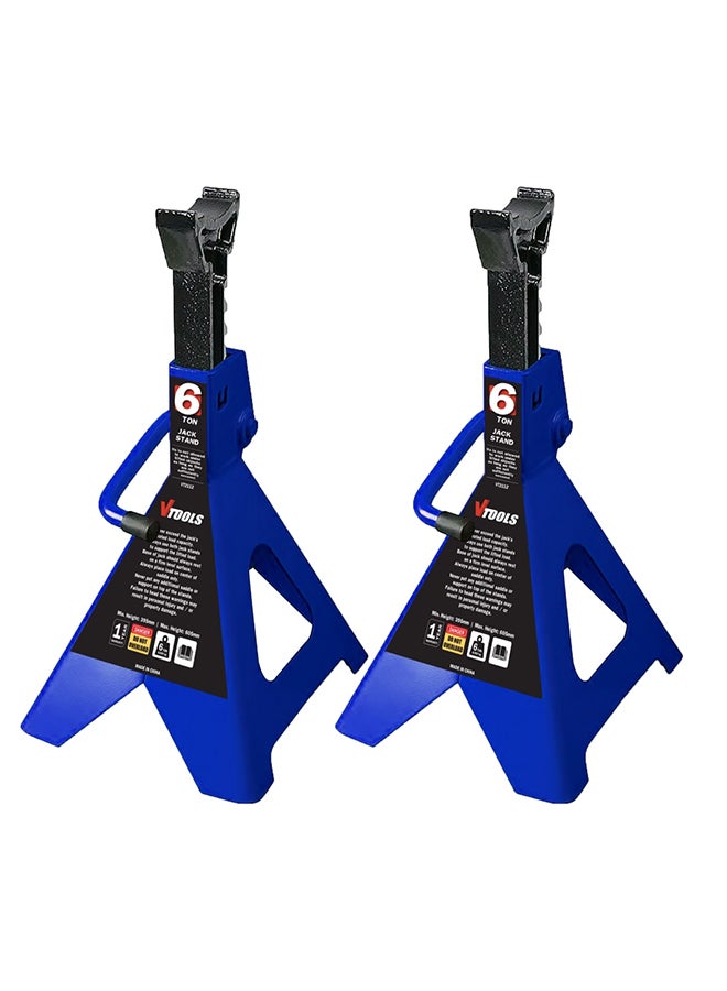 VTOOLS 2-Piece  6 Ton Adjustable Car Jack Stands Set 