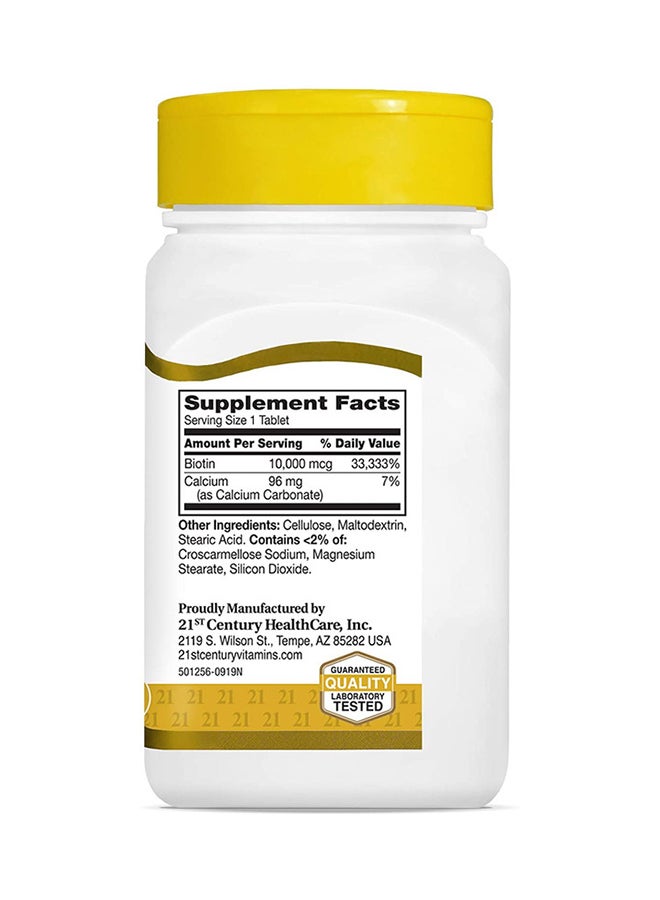 21st CENTURY Biotin 10000 Mcg Hair Skin And Nail Support Vitamin 120 Tablets  - Image 3