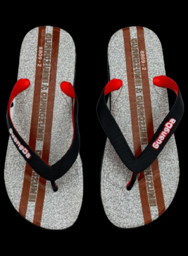 Classis Strip Printed Slippers Black - Image 3