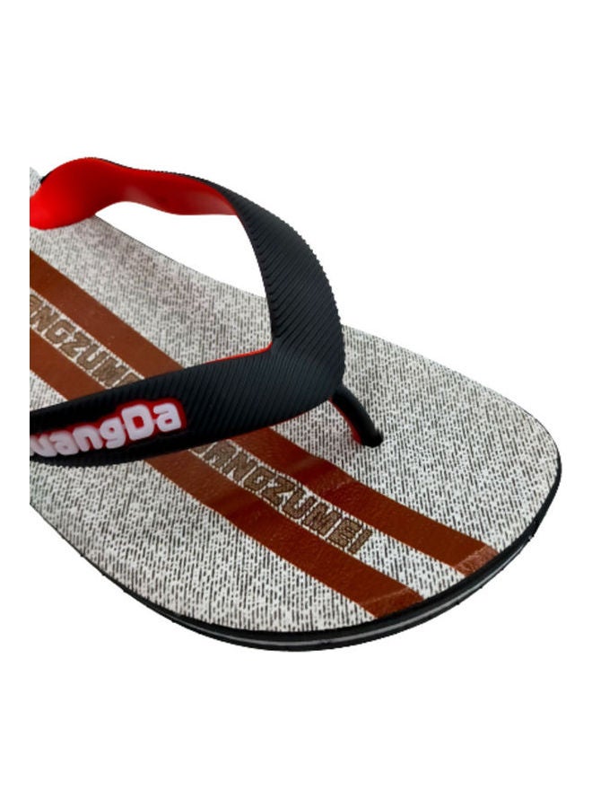 Classis Strip Printed Slippers Black - Image 4