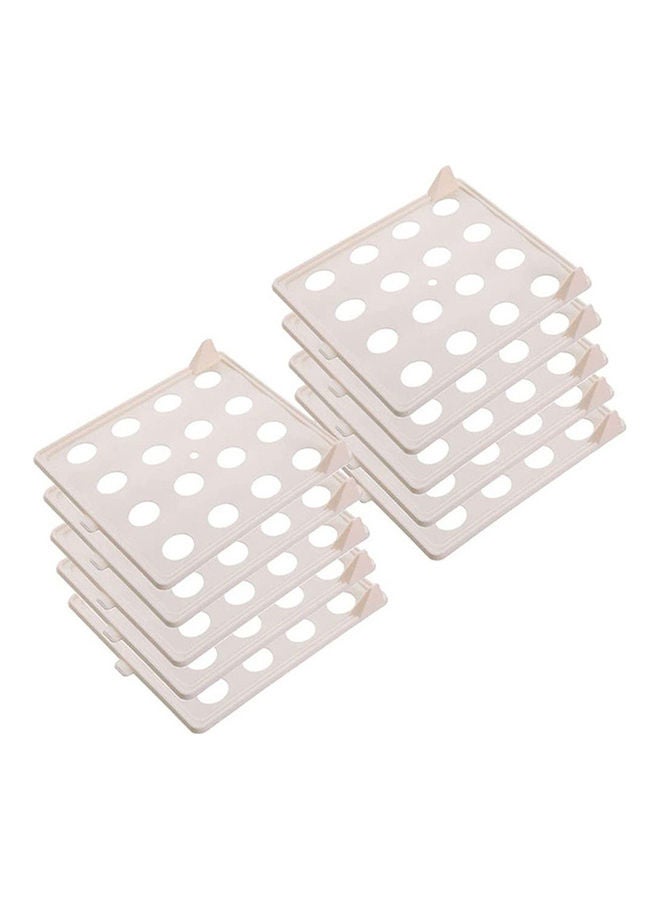 10-Piece Shirt Folder And Organizer Closet Beige 32x26cm  - Image 1