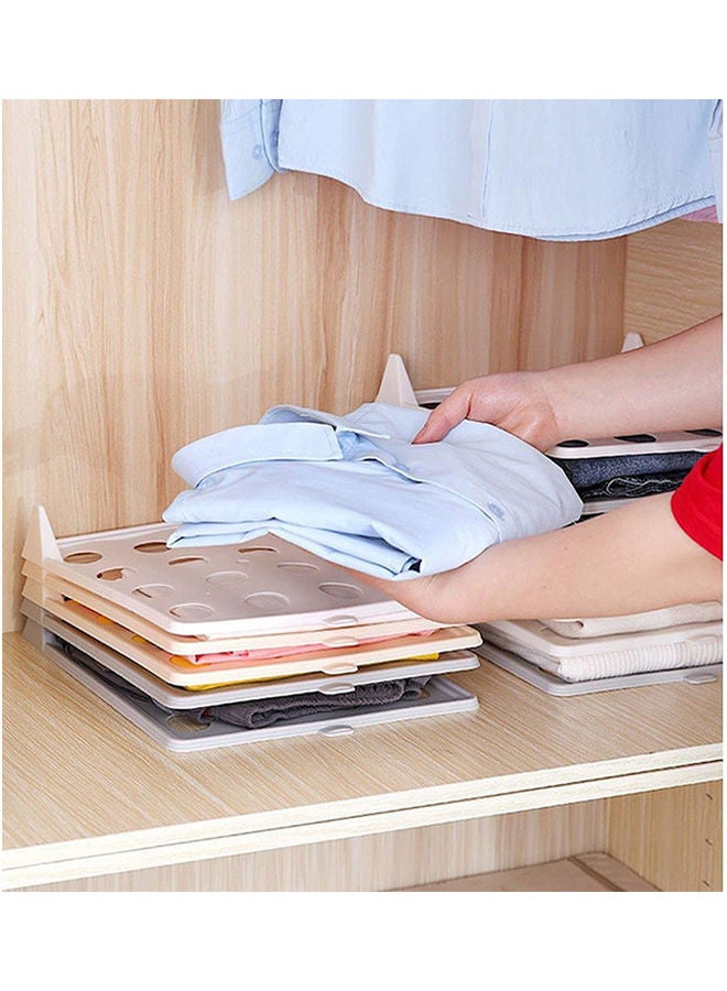 10-Piece Shirt Folder And Organizer Closet Beige 32x26cm  - Image 4