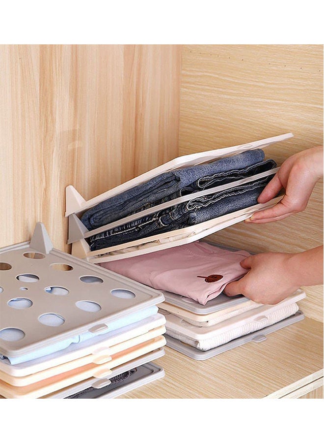 10-Piece Shirt Folder And Organizer Closet Beige 32x26cm  - Image 5