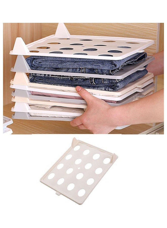 10-Piece Shirt Folder And Organizer Closet Beige 32x26cm  - Image 3