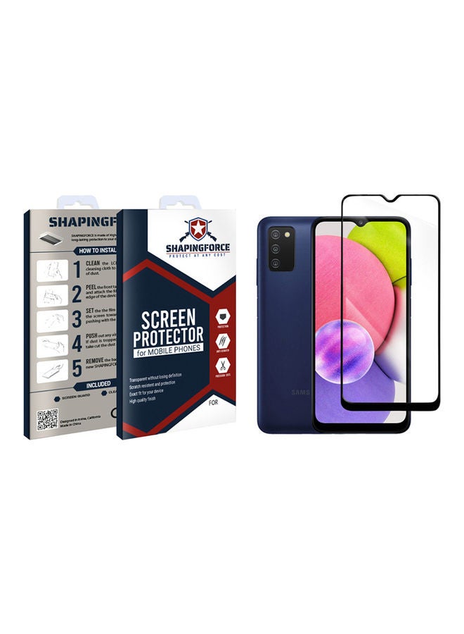 SHAPINGFORCE Screen Protector For Samsung A03s Clear/Black - Image 2