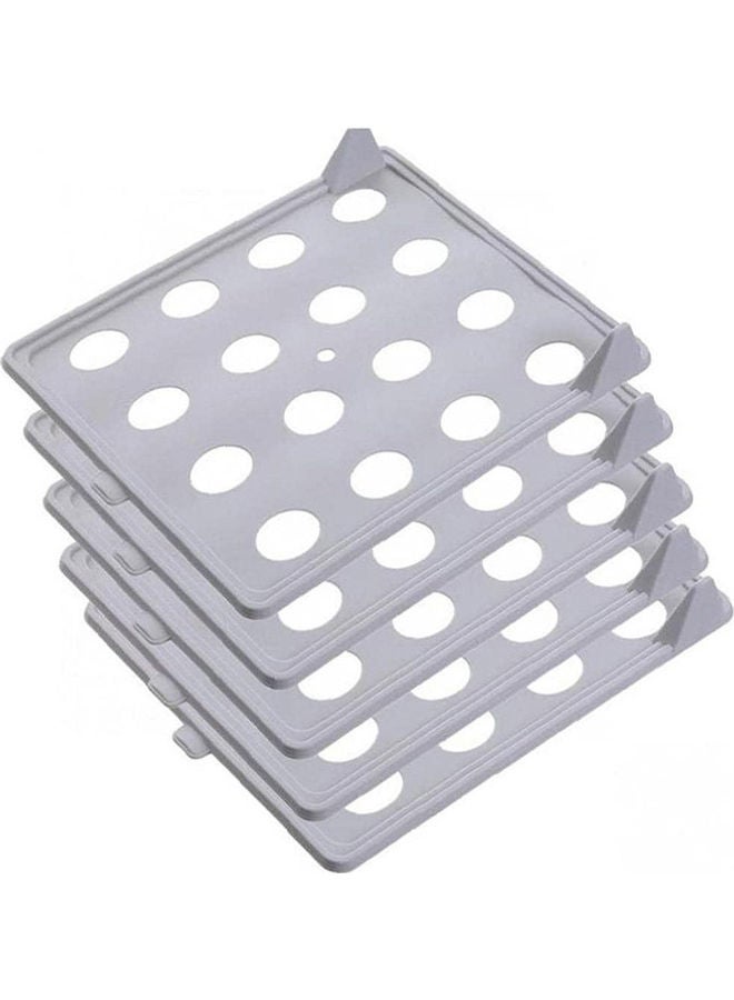 5-Piece Closet Shirt Folder And Organizer Grey 32x26cm  - Image 1