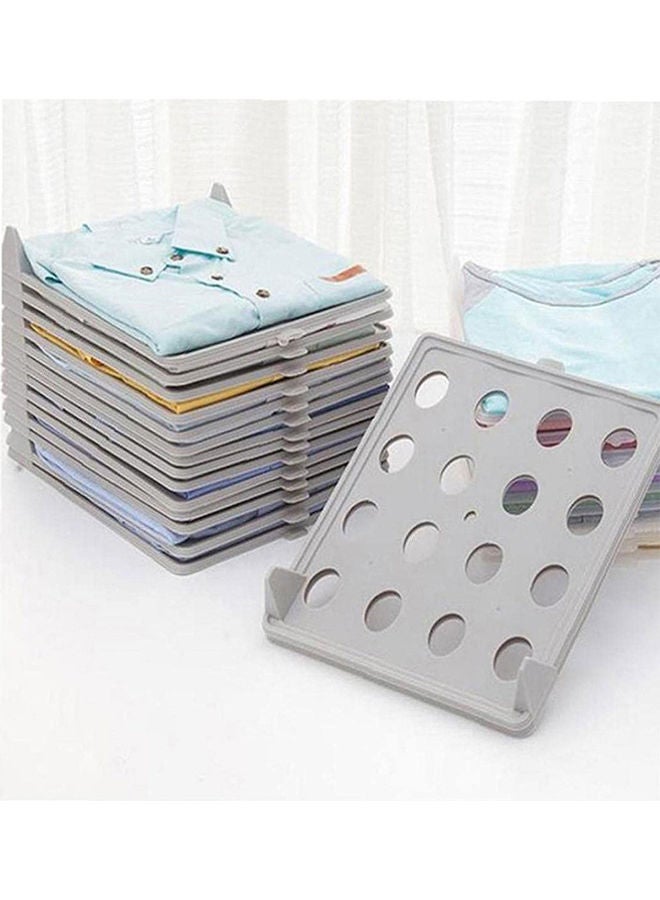 5-Piece Closet Shirt Folder And Organizer Grey 32x26cm  - Image 5