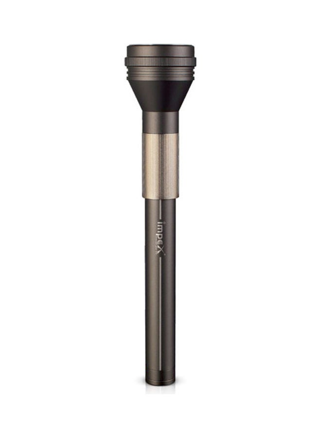 Impex - 4000 mAh 10W Cree LED Rechargeable Flashlight with USB Power Output Black 103.3x312.3x85mm - Image 1