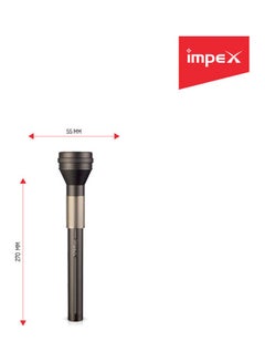 Impex 4000 mAh 10W Cree LED Rechargeable Flashlight with USB Power Output Black 103.3x312.3x85mm  - Image 3