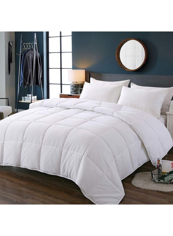 6-Piece Cotton Feel Comforter Set Polyester White 240x260cm - v1634012397/N51315026A_1