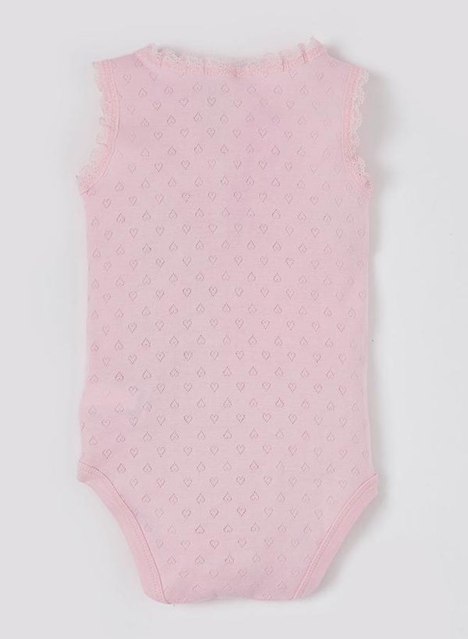 DeFacto Regular Fit Knitted Onesies Light Pink  - Image 2