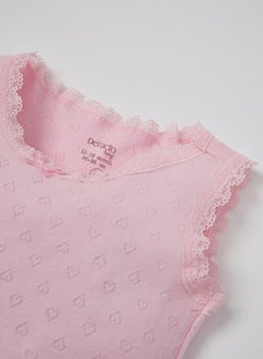 DeFacto Regular Fit Knitted Onesies Light Pink  - Image 3