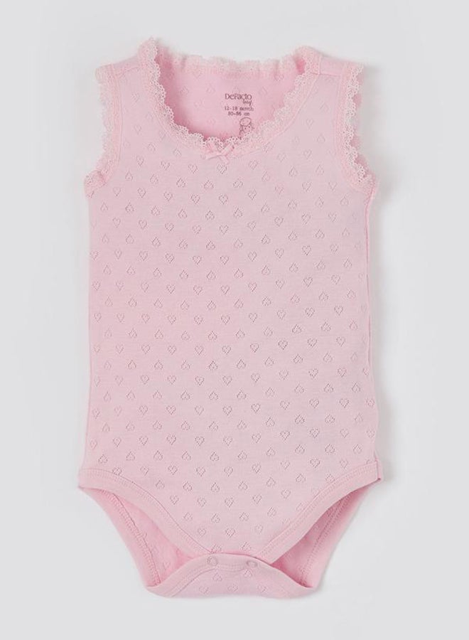 DeFacto Regular Fit Knitted Onesies Light Pink  - Image 1