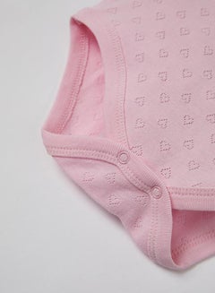 DeFacto Regular Fit Knitted Onesies Light Pink  - Image 4