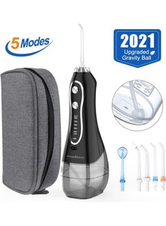 KinseiBeauty Oral Hygiene Irrigator Cordless Floss Water Jet Dental Black 300ml  - Image 1