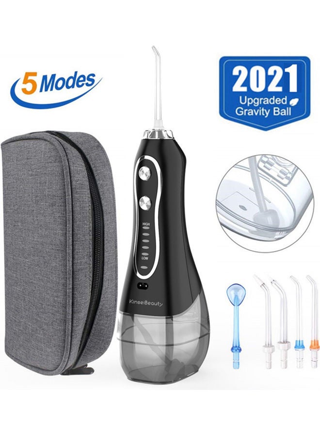 KinseiBeauty Oral Hygiene Irrigator Cordless Floss Water Jet Dental Black 300ml  - Image 1