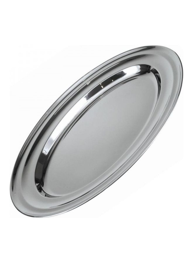 Ipac Oval Tray Silver 35x25cm - Image 2