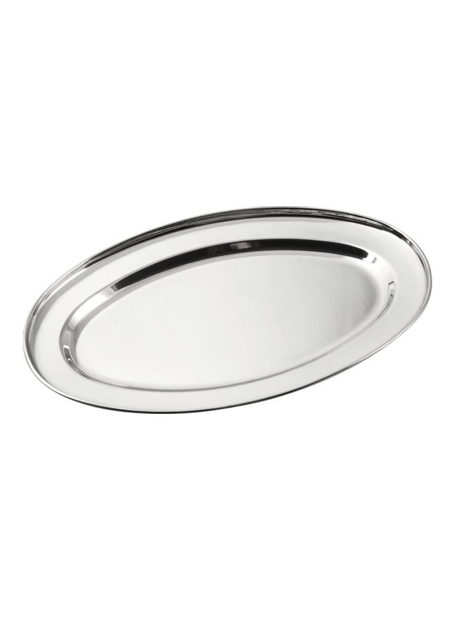 Ipac Oval Tray Silver 35x25cm - Image 3