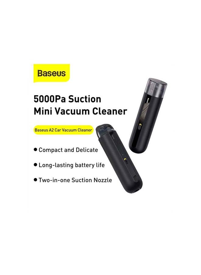 Baseus A2 Handheld Cordless Wireless Vacuum Cleaner, 5000PA Super Suction Handheld Vacuum Cleaner, Rechargeable Vehicle-Mounted Cordless Vacuum, Lightweight Dry Household/Pet/for Cars  - Image 2