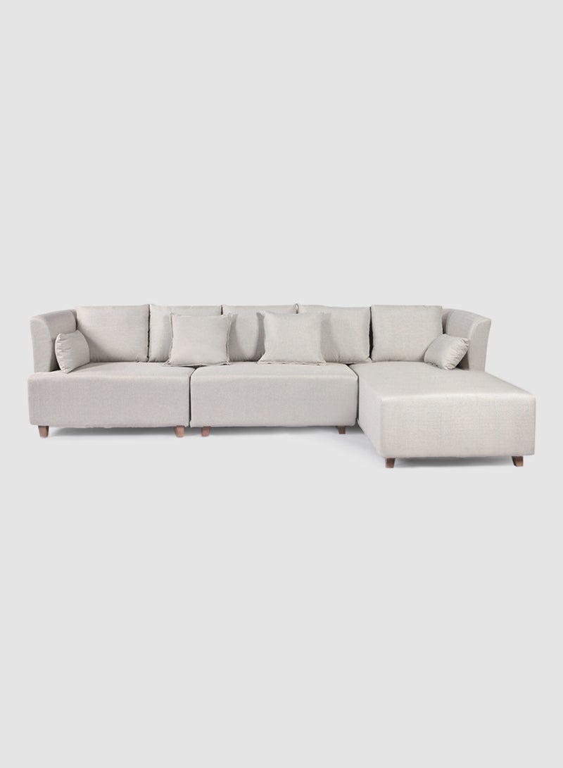 سويتش Tophill Comfort-Driven Fabric L Shape Living Room Sofa Crafted In Unique Fabric And Quality Wood Material For The Perfect Stylish Home Grey 3180*1680*800mm - Image 2