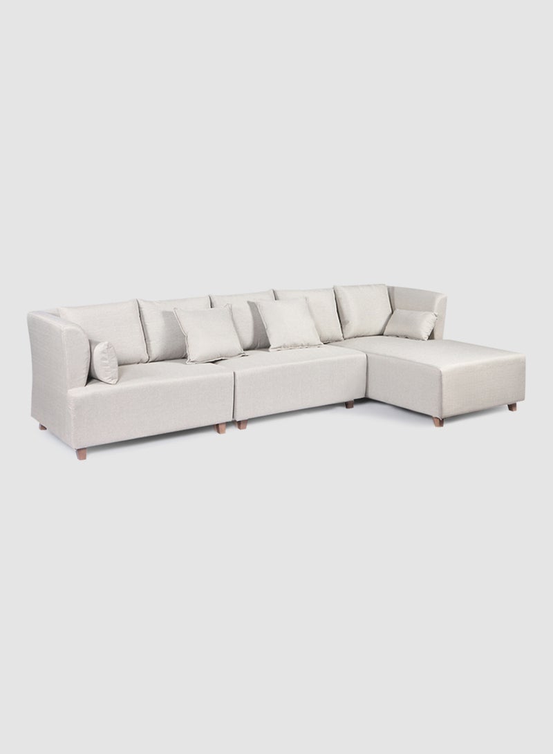 سويتش Tophill Comfort-Driven Fabric L Shape Living Room Sofa Crafted In Unique Fabric And Quality Wood Material For The Perfect Stylish Home Grey 3180*1680*800mm - Image 1