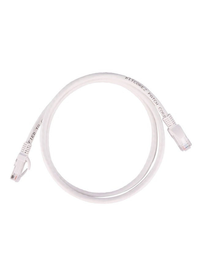 بيتكورز كابل توصيل Cat6 UTP مصنوع من بلاستيك بي في سي بطول 1 متر أبيض  - Image 1