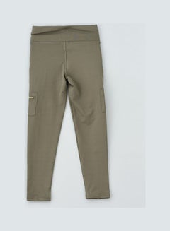 Jelliene Casual Knitted Jeggings Olive  - Image 2