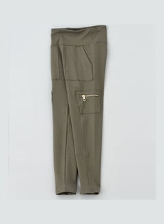 Jelliene Casual Knitted Jeggings Olive  - Image 3