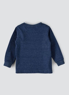 JAM AOP Knitted Sweatshirt Dark Blue Melange  - Image 2