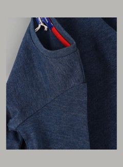 JAM AOP Knitted Sweatshirt Dark Blue Melange  - Image 4
