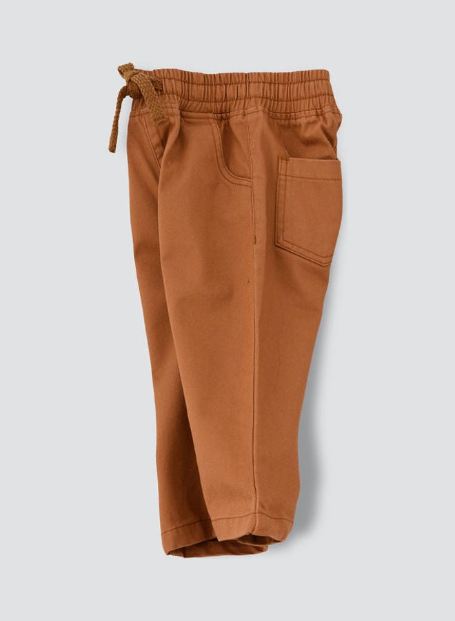 JAM Drawcord Casual Joggers Brown - Image 2